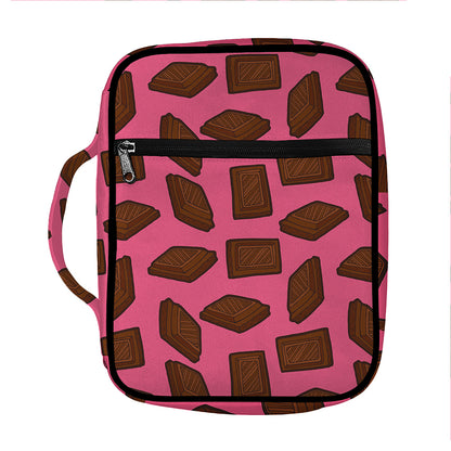 Pieces of Chocolate Pattern Print Front Pocket Bible Bag