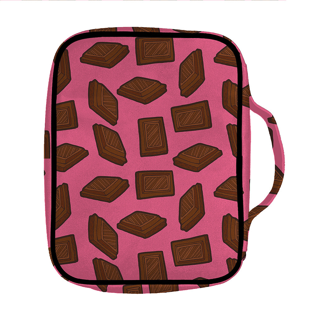 Pieces of Chocolate Pattern Print Front Pocket Bible Bag