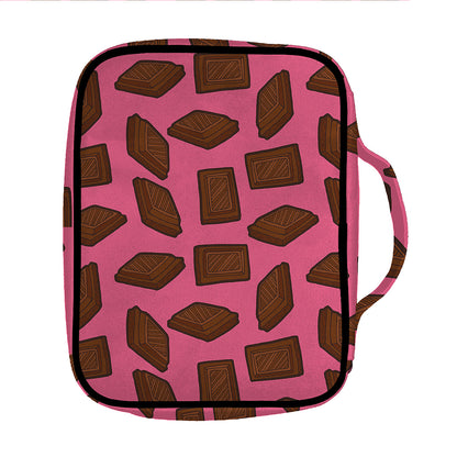 Pieces of Chocolate Pattern Print Front Pocket Bible Bag