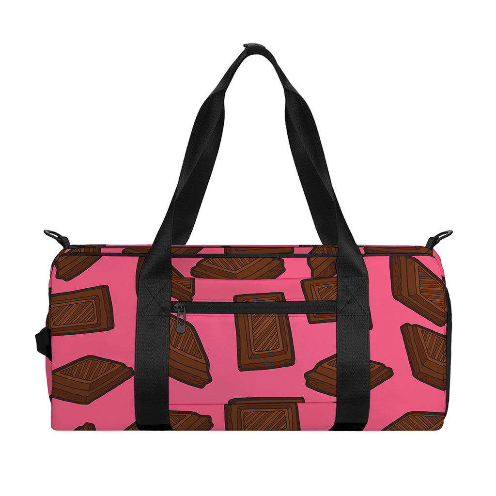 Pieces of Chocolate Pattern Print Gym Bag