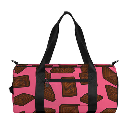 Pieces of Chocolate Pattern Print Gym Bag