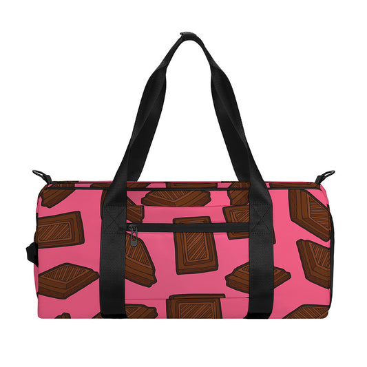 Pieces of Chocolate Pattern Print Gym Bag