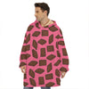 Pieces of Chocolate Pattern Print Hoodie Blanket