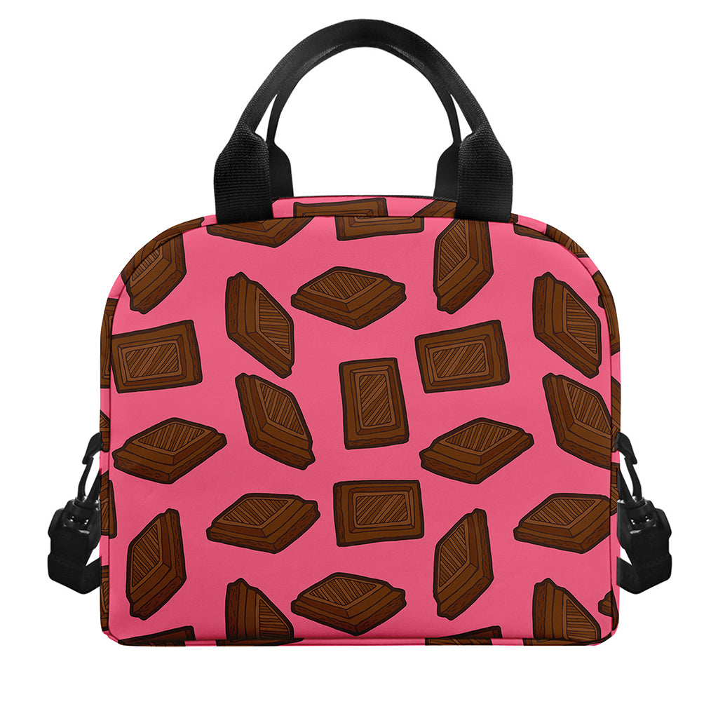 Pieces of Chocolate Pattern Print Insulated Lunch Bag