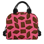 Pieces of Chocolate Pattern Print Insulated Lunch Bag