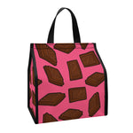 Pieces of Chocolate Pattern Print Insulated Lunch Tote