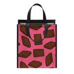 Pieces of Chocolate Pattern Print Insulated Lunch Tote