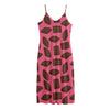 Pieces of Chocolate Pattern Print Jersey Midi Cami Dress