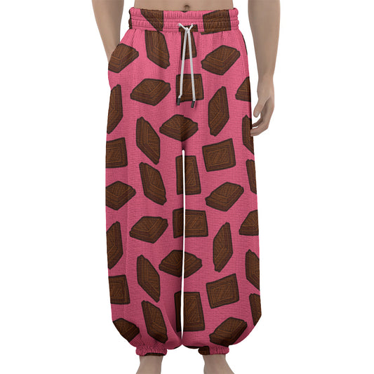 Pieces of Chocolate Pattern Print Lantern Pants