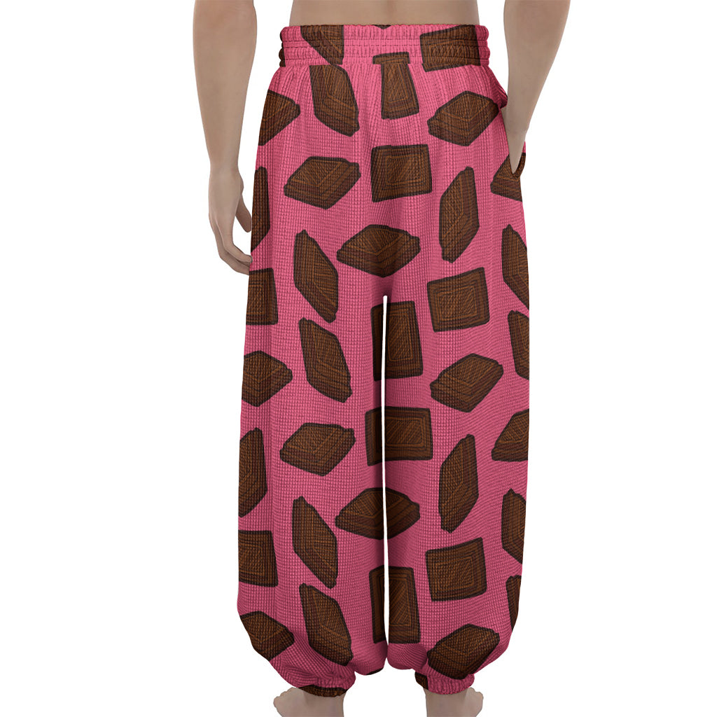 Pieces of Chocolate Pattern Print Lantern Pants