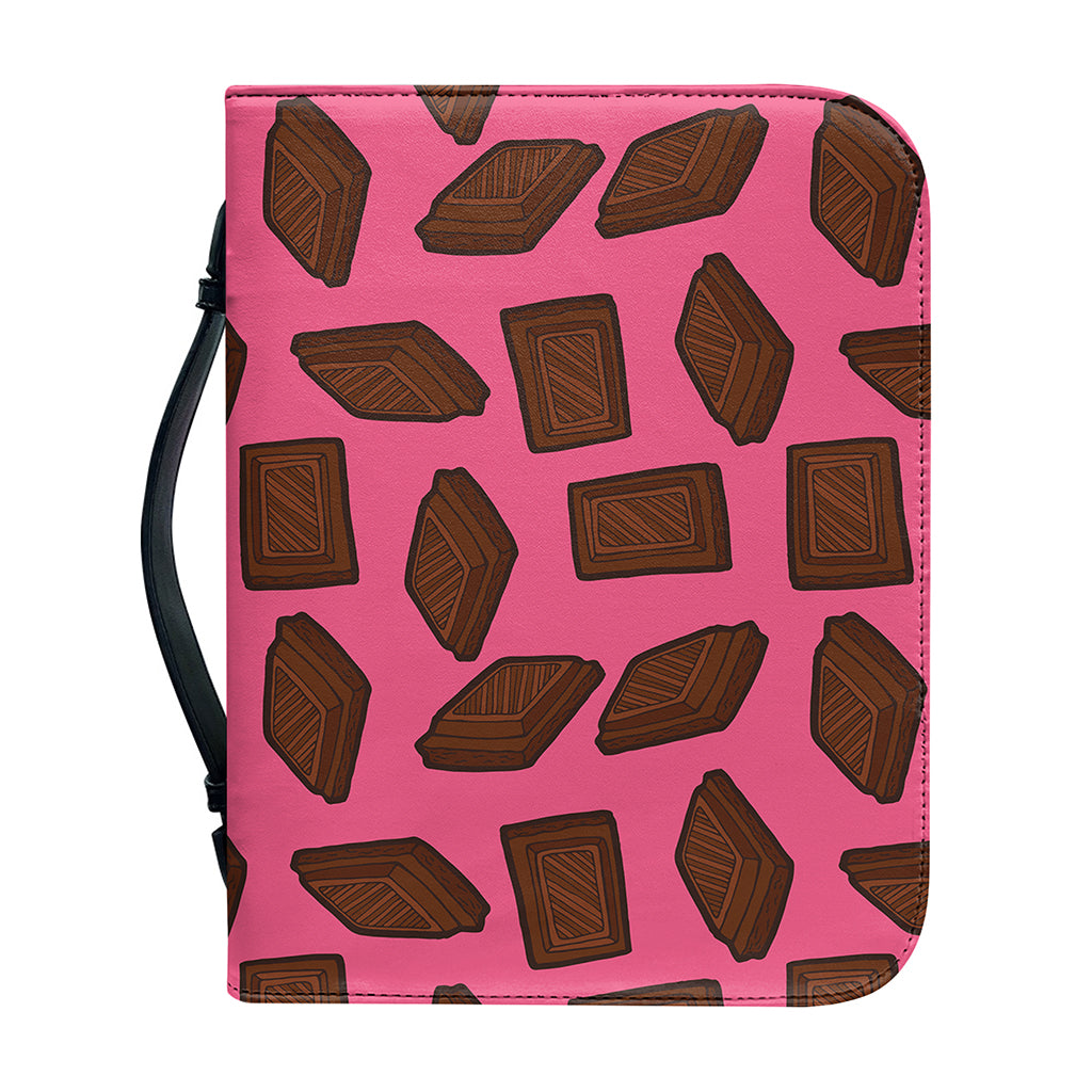 Pieces of Chocolate Pattern Print Leather Bible Cover