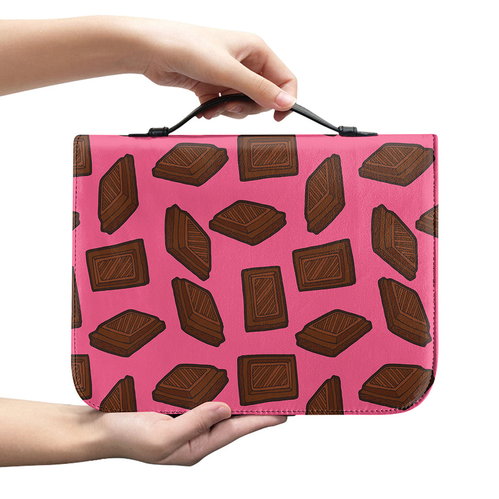 Pieces of Chocolate Pattern Print Leather Bible Cover