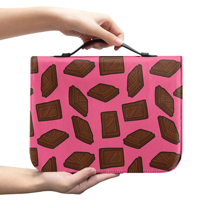 Pieces of Chocolate Pattern Print Leather Bible Cover