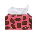 Pieces of Chocolate Pattern Print Leather Tissue Box Cover