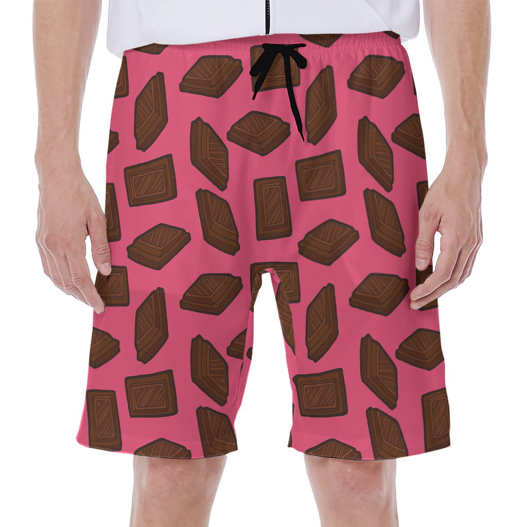 Pieces of Chocolate Pattern Print Men's Beach Shorts