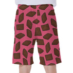 Pieces of Chocolate Pattern Print Men's Beach Shorts