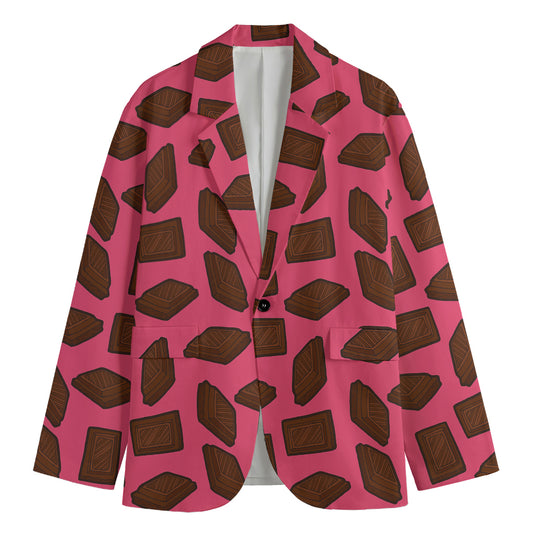 Pieces of Chocolate Pattern Print Men's Blazer