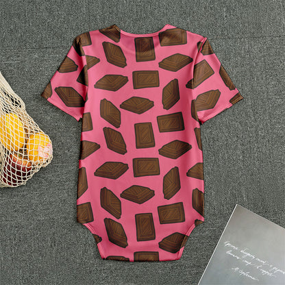 Pieces of Chocolate Pattern Print Men's Bodysuit