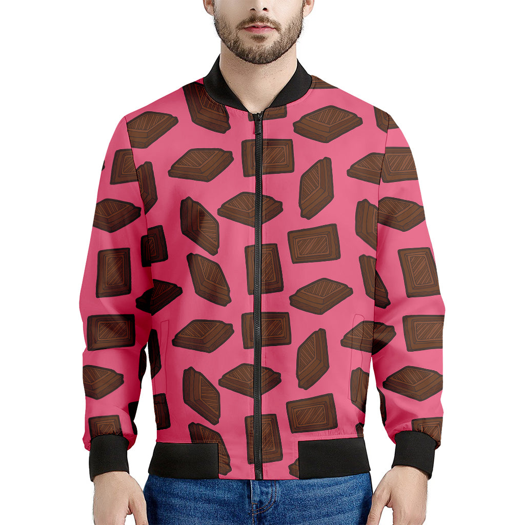 Pieces of Chocolate Pattern Print Men's Bomber Jacket