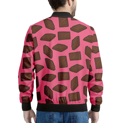 Pieces of Chocolate Pattern Print Men's Bomber Jacket