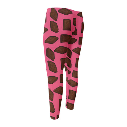 Pieces of Chocolate Pattern Print Men's Compression Pants