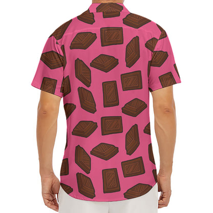 Pieces of Chocolate Pattern Print Men's Deep V-Neck Shirt