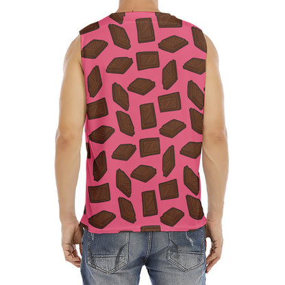 Pieces of Chocolate Pattern Print Men's Fitness Tank Top