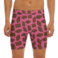 Pieces of Chocolate Pattern Print Men's Long Boxer Briefs