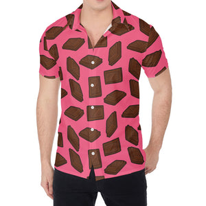 Pieces of Chocolate Pattern Print Men's Shirt