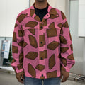 Pieces of Chocolate Pattern Print Men's Shirt Jacket