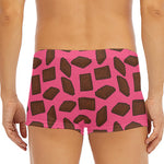 Pieces of Chocolate Pattern Print Men's Short Boxer Briefs