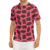 Pieces of Chocolate Pattern Print Men's Short Sleeve Rash Guard