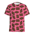Pieces of Chocolate Pattern Print Men's Athletic T-Shirt