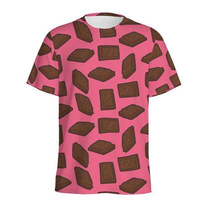 Pieces of Chocolate Pattern Print Men's Sports T-Shirt