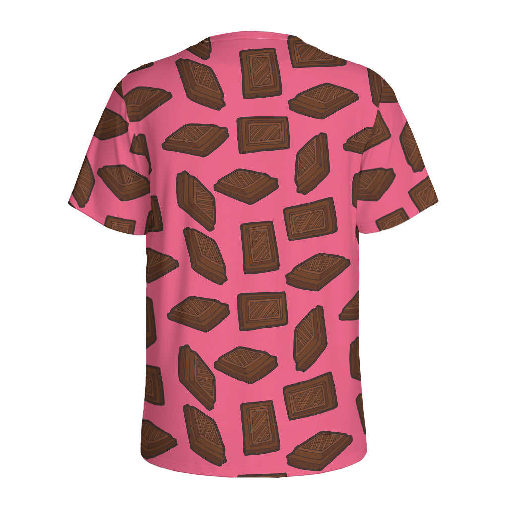 Pieces of Chocolate Pattern Print Men's Sports T-Shirt