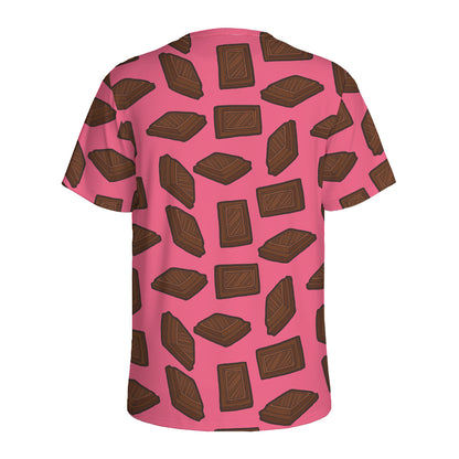 Pieces of Chocolate Pattern Print Men's Sports T-Shirt