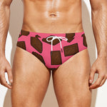 Pieces of Chocolate Pattern Print Men's Swim Briefs