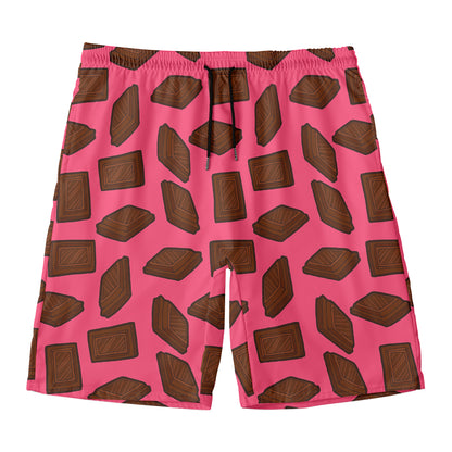 Pieces of Chocolate Pattern Print Men's Swim Trunks