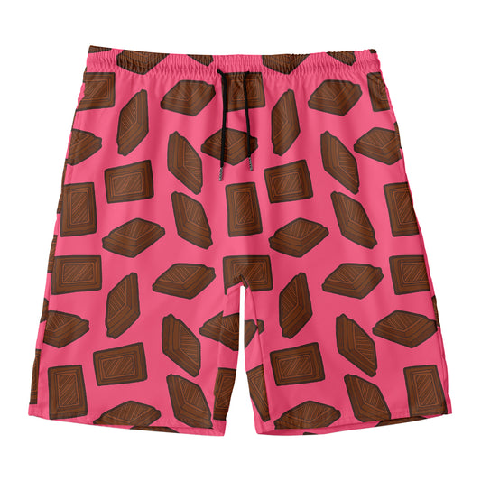 Pieces of Chocolate Pattern Print Men's Swim Trunks