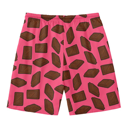 Pieces of Chocolate Pattern Print Men's Swim Trunks
