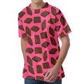 Pieces of Chocolate Pattern Print Men's Velvet T-Shirt