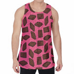 Pieces of Chocolate Pattern Print Men's Velvet Tank Top