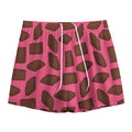 Pieces of Chocolate Pattern Print Mesh Shorts