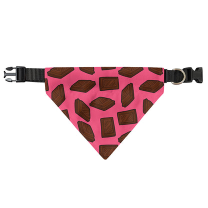 Pieces of Chocolate Pattern Print Over The Collar Dog Bandana