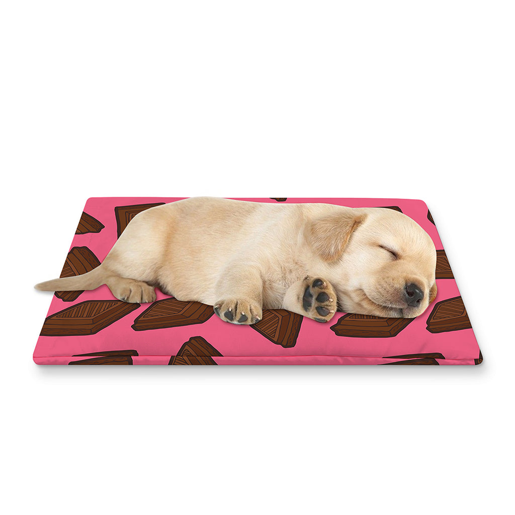 Pieces of Chocolate Pattern Print Pet Cooling Mat Cover