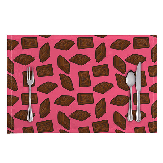Pieces of Chocolate Pattern Print Placemat