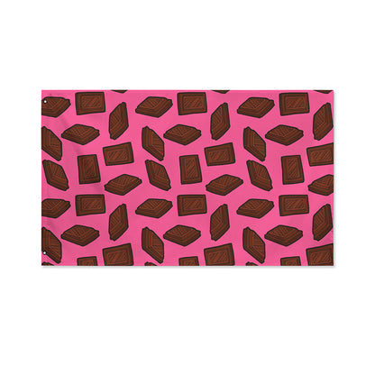 Pieces of Chocolate Pattern Print Polyester Flag