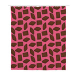 Pieces of Chocolate Pattern Print Polyester Shower Curtain