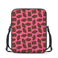 Pieces of Chocolate Pattern Print Rectangular Crossbody Bag