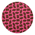 Pieces of Chocolate Pattern Print Round Blanket